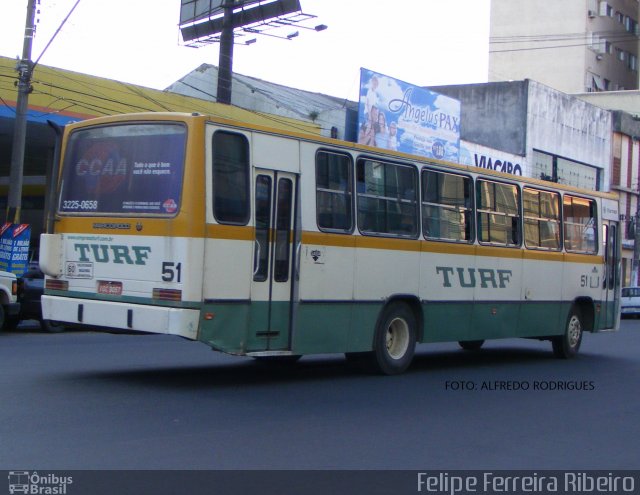 TURF - Transportes Urbanos Rurais Fragata 51 na cidade de Pelotas, Rio Grande do Sul, Brasil, por Felipe Ferreira Ribeiro. ID da foto: 5238672.