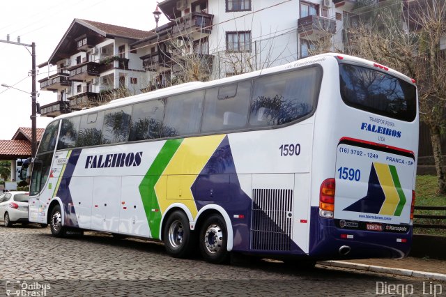 Faleiros Turismo 1590 na cidade de Treze Tílias, Santa Catarina, Brasil, por Diego Lip. Número da foto: #5239788.