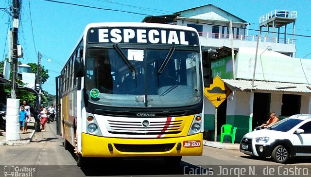 Ônibus Particulares JUR2533 na cidade de Salvaterra, Pará, Brasil, por Carlos Jorge N.  de Castro. Número da foto: #5240596.
