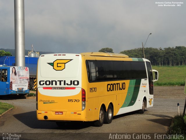 Empresa Gontijo de Transportes 11570 na cidade de João Monlevade, Minas Gerais, Brasil, por Antonio Carlos Fernandes. ID da foto: 5239057.