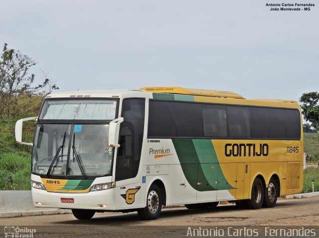 Empresa Gontijo de Transportes 11845 na cidade de João Monlevade, Minas Gerais, Brasil, por Antonio Carlos Fernandes. ID da foto: 5171715.