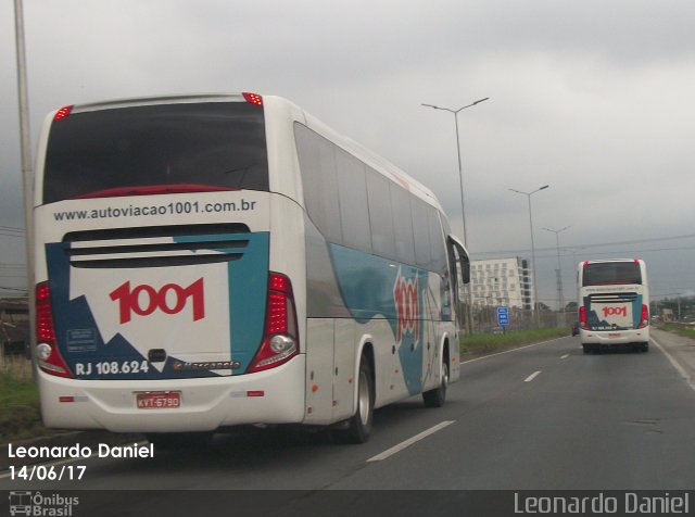 Auto Viação 1001 RJ 108.624 na cidade de Itaboraí, Rio de Janeiro, Brasil, por Leonardo Daniel. ID da foto: 5172092.