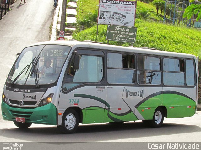 Turin Transportes 3244 na cidade de Ouro Preto, Minas Gerais, Brasil, por César Natividade. ID da foto: 5172825.