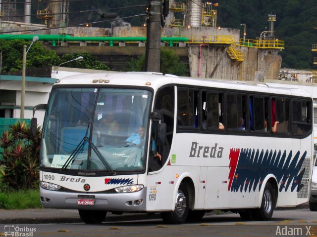 Breda Transportes e Serviços 1090 na cidade de Cubatão, São Paulo, Brasil, por Adam Xavier Rodrigues Lima. ID da foto: 5171713.