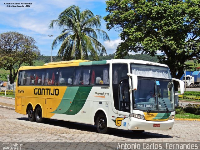 Empresa Gontijo de Transportes 11545 na cidade de João Monlevade, Minas Gerais, Brasil, por Antonio Carlos Fernandes. ID da foto: 5176212.