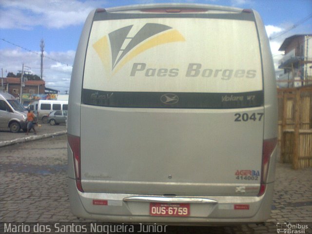 Viação Paes Borges 2047 na cidade de Itaberaba, Bahia, Brasil, por Mario dos Santos Nogueira Junior. Número da foto: #5181602.