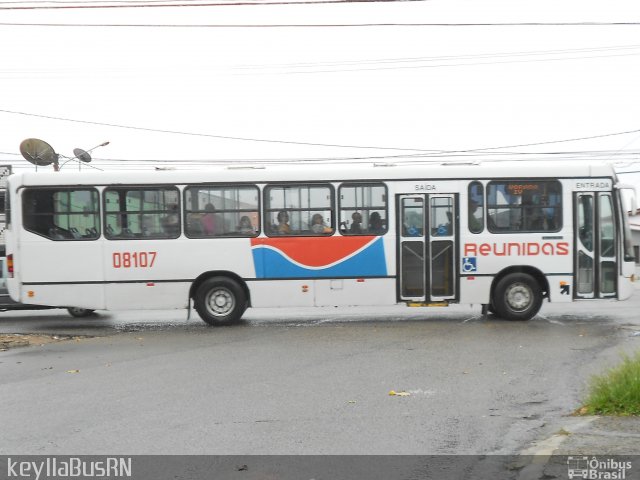 Reunidas Transportes Urbanos 08107 na cidade de Natal, Rio Grande do Norte, Brasil, por Keylla Pinto. Número da foto: #5180833.