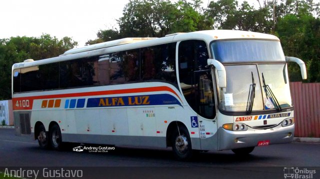 Alfa Luz Viação Transportes 4100 na cidade de Brasília, Distrito Federal, Brasil, por Andrey Gustavo. Número da foto: #5184797.