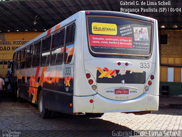 Nossa Senhora de Fátima Auto Ônibus 333 na cidade de Bragança Paulista, São Paulo, Brasil, por Gabriel Giacomin de Lima. Número da foto: #5183884.