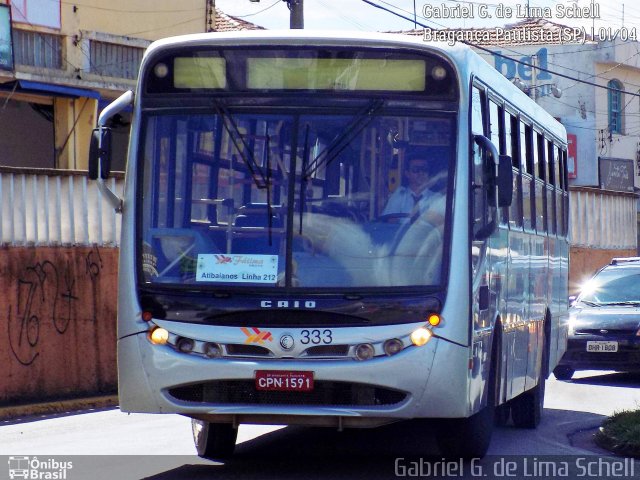 Nossa Senhora de Fátima Auto Ônibus 333 na cidade de Bragança Paulista, São Paulo, Brasil, por Gabriel Giacomin de Lima. Número da foto: #5183875.