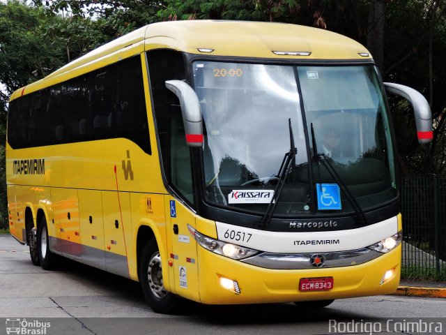 Viação Itapemirim 60517 na cidade de São Paulo, São Paulo, Brasil, por Rodrigo Coimbra. ID da foto: 5183633.