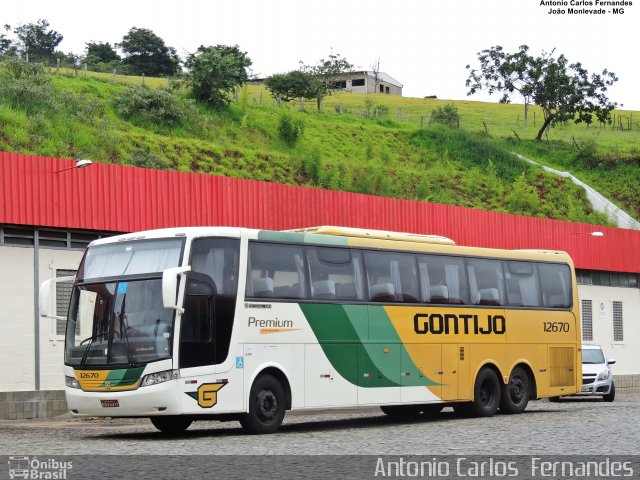 Empresa Gontijo de Transportes 12670 na cidade de João Monlevade, Minas Gerais, Brasil, por Antonio Carlos Fernandes. Número da foto: #5241564.