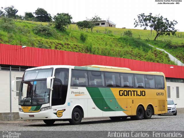 Empresa Gontijo de Transportes 12670 na cidade de João Monlevade, Minas Gerais, Brasil, por Antonio Carlos Fernandes. ID da foto: 5241564.