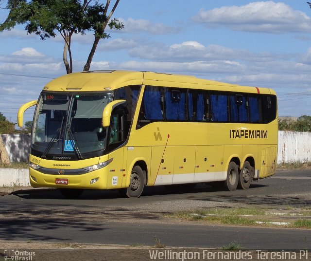 Viação Itapemirim 60063 na cidade de Teresina, Piauí, Brasil, por Wellington Fernandes de Araújo. ID da foto: 5242920.