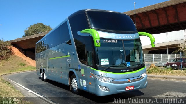 Viação Garcia 8521 na cidade de Campinas, São Paulo, Brasil, por Julio Medeiros. Número da foto: #5242788.