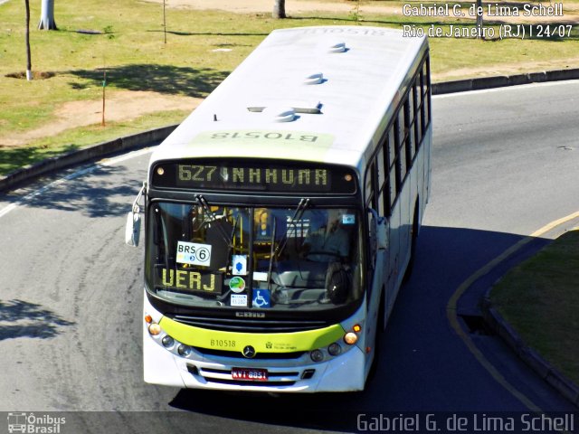 Viação Penha Rio B10518 na cidade de Rio de Janeiro, Rio de Janeiro, Brasil, por Gabriel Giacomin de Lima. Número da foto: #5242823.