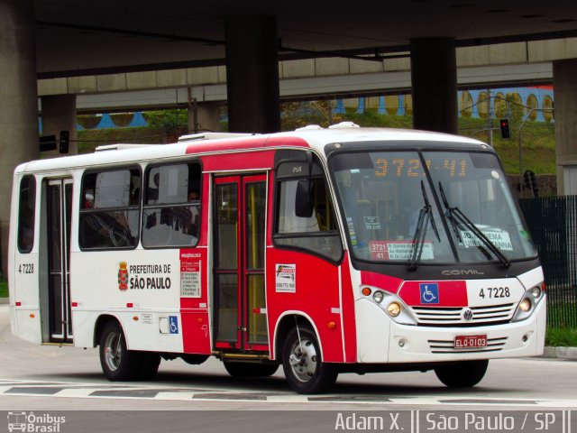 Pêssego Transportes 4 7228 na cidade de São Paulo, São Paulo, Brasil, por Adam Xavier Rodrigues Lima. ID da foto: 5264305.