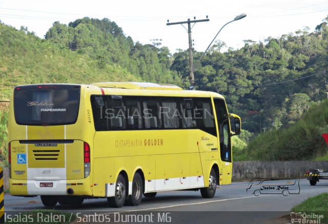 Viação Itapemirim 48119 na cidade de Santos Dumont, Minas Gerais, Brasil, por Isaias Ralen. ID da foto: 5267647.