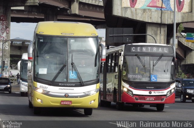 Viação Itapemirim 60697 na cidade de Rio de Janeiro, Rio de Janeiro, Brasil, por Willian Raimundo Morais. ID da foto: 5267267.