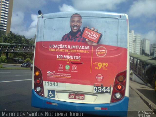 Concessionária Salvador Norte - CSN Transportes 11543 na cidade de Salvador, Bahia, Brasil, por Mario dos Santos Nogueira Junior. Número da foto: #5266442.