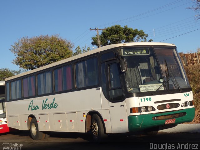 Viação Asa Verde 1190 na cidade de São Luís de Montes Belos, Goiás, Brasil, por Douglas Andrez. ID da foto: 5266815.