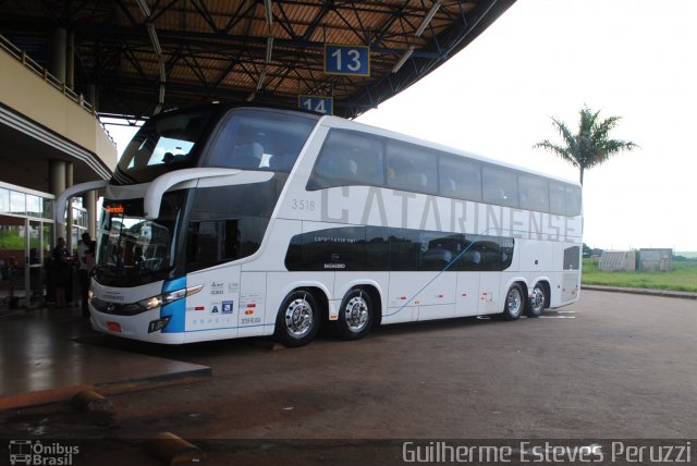 Auto Viação Catarinense 3518 na cidade de Campo Mourão, Paraná, Brasil, por Guilherme Esteves Peruzzi. ID da foto: 5266870.