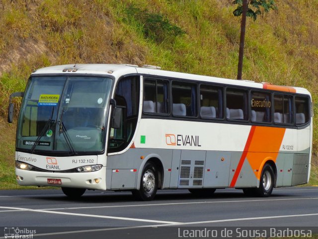 Evanil Transportes e Turismo RJ 132.102 na cidade de Paracambi, Rio de Janeiro, Brasil, por Leandro de Sousa Barbosa. ID da foto: 5267584.