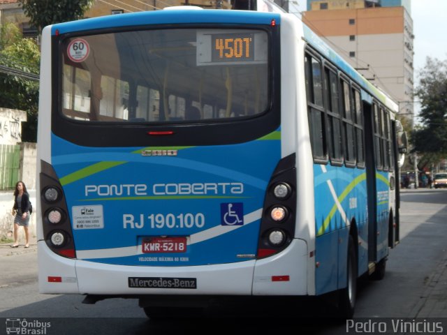 Viação Ponte Coberta RJ 190.100 na cidade de Nova Iguaçu, Rio de Janeiro, Brasil, por Pedro Vinicius. Número da foto: #5269655.