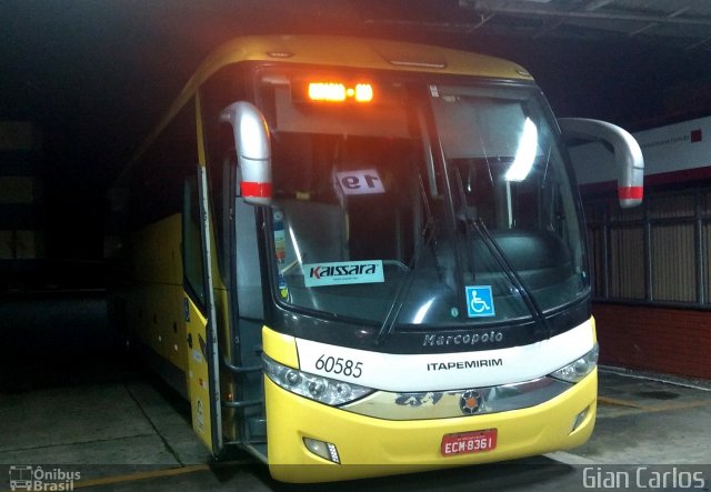 Viação Itapemirim 60585 na cidade de Campos dos Goytacazes, Rio de Janeiro, Brasil, por Gian Carlos. Número da foto: #5268584.