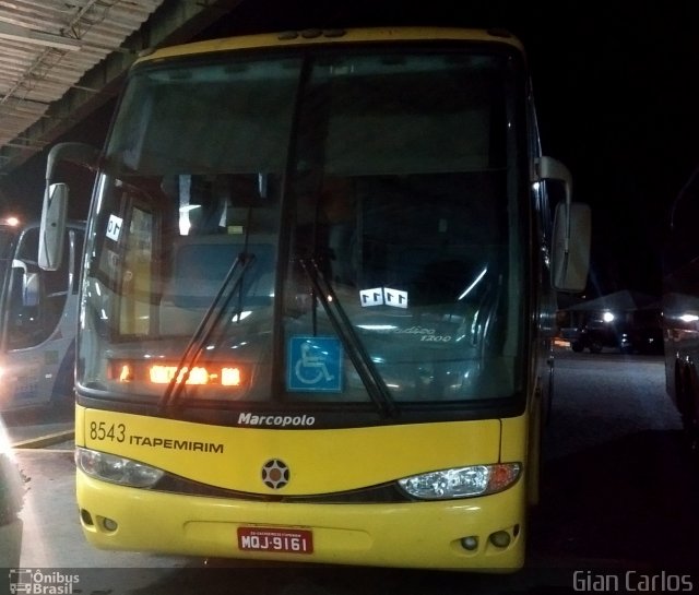 Viação Itapemirim 8543 na cidade de Campos dos Goytacazes, Rio de Janeiro, Brasil, por Gian Carlos. ID da foto: 5268591.