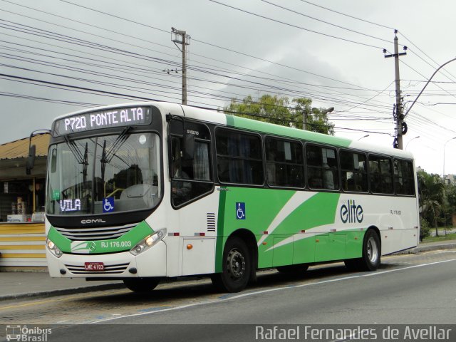 Viação Elite RJ 176.003 na cidade de Volta Redonda, Rio de Janeiro, Brasil, por Rafael Fernandes de Avellar. ID da foto: 5270264.