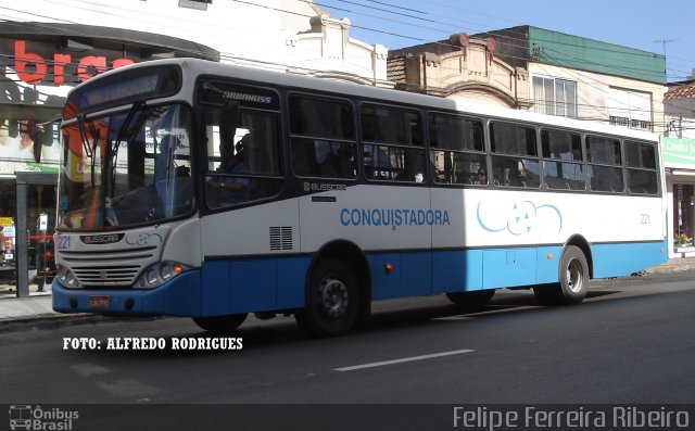Viação Nossa Senhora Conquistadora 221 na cidade de Pelotas, Rio Grande do Sul, Brasil, por Felipe Ferreira Ribeiro. Número da foto: #5272556.