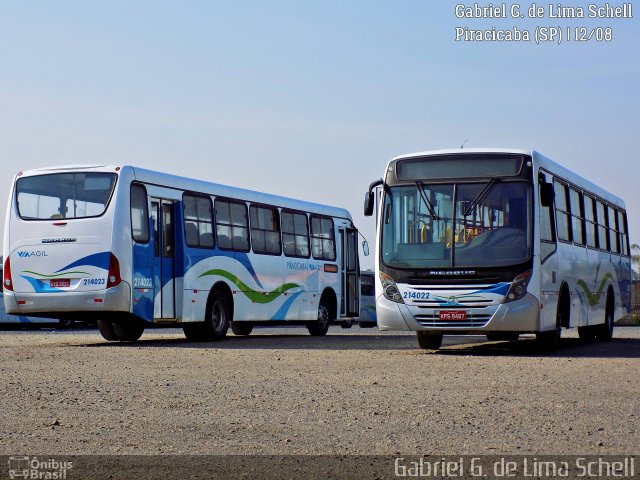 Via Ágil - Transporte Coletivo de Piracicaba 214022 na cidade de Piracicaba, São Paulo, Brasil, por Gabriel Giacomin de Lima. ID da foto: 5272748.