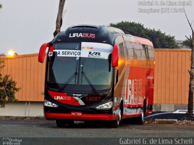 Lirabus 14087 na cidade de Campinas, São Paulo, Brasil, por Gabriel Giacomin de Lima. ID da foto: 5272744.