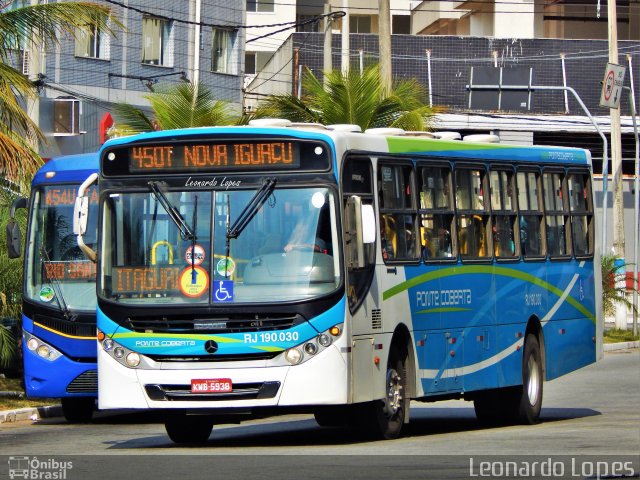 Viação Ponte Coberta RJ 190.030 na cidade de Itaguaí, Rio de Janeiro, Brasil, por Leonardo Lopes. ID da foto: 5271968.