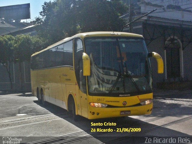 Viação Itapemirim 5817 na cidade de Rio de Janeiro, Rio de Janeiro, Brasil, por Zé Ricardo Reis. ID da foto: 5273120.