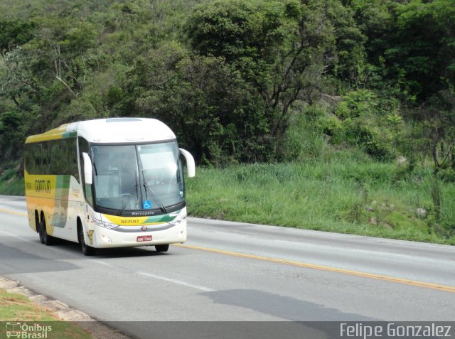 Empresa Gontijo de Transportes 18700 na cidade de Caeté, Minas Gerais, Brasil, por Felipe Gonzalez. ID da foto: 5273818.