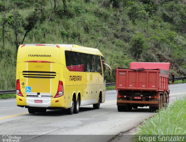 Viação Itapemirim 60533 na cidade de Caeté, Minas Gerais, Brasil, por Felipe Gonzalez. ID da foto: 5273903.