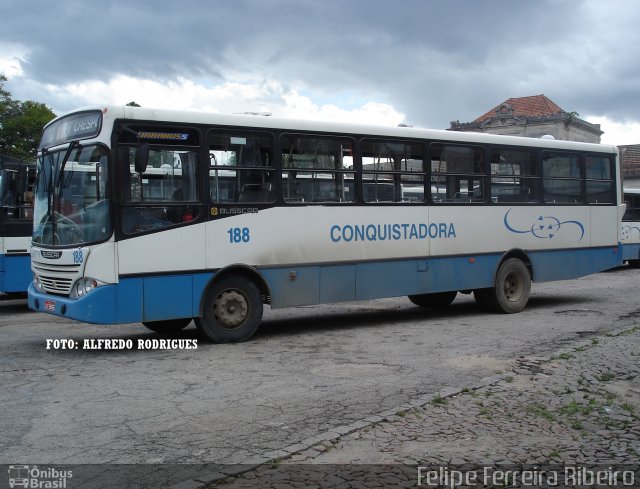 Viação Nossa Senhora Conquistadora 188 na cidade de Pelotas, Rio Grande do Sul, Brasil, por Felipe Ferreira Ribeiro. Número da foto: #5274297.