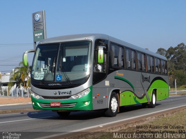 Turin Transportes 1410 na cidade de Conselheiro Lafaiete, Minas Gerais, Brasil, por Marco Aurélio de Oliveira. ID da foto: 5275679.