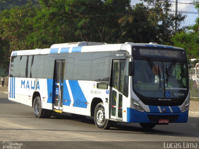 Viação Mauá RJ 185.014 na cidade de Niterói, Rio de Janeiro, Brasil, por Lucas Lima. ID da foto: 5276636.