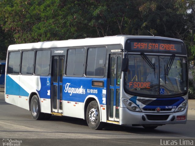 Auto Ônibus Fagundes RJ 101.015 na cidade de Niterói, Rio de Janeiro, Brasil, por Lucas Lima. Número da foto: #5276605.