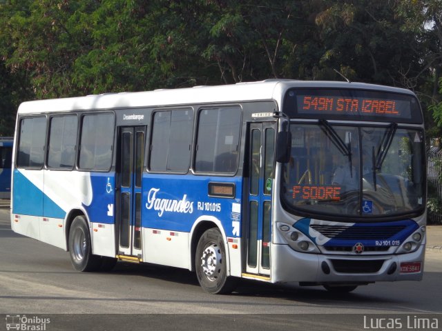 Auto Ônibus Fagundes RJ 101.015 na cidade de Niterói, Rio de Janeiro, Brasil, por Lucas Lima. ID da foto: 5276605.