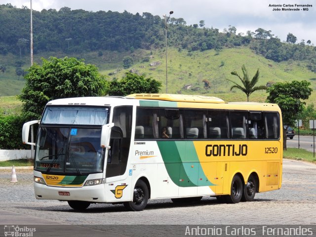 Empresa Gontijo de Transportes 12520 na cidade de João Monlevade, Minas Gerais, Brasil, por Antonio Carlos Fernandes. ID da foto: 5276234.