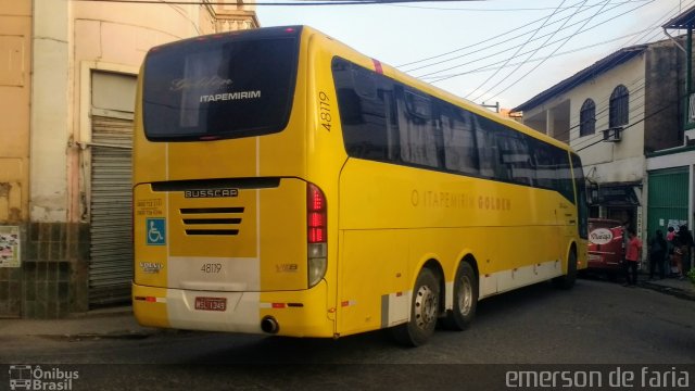 Viação Itapemirim 48119 na cidade de Manhuaçu, Minas Gerais, Brasil, por Emerson Leite de Andrade. Número da foto: #5277002.