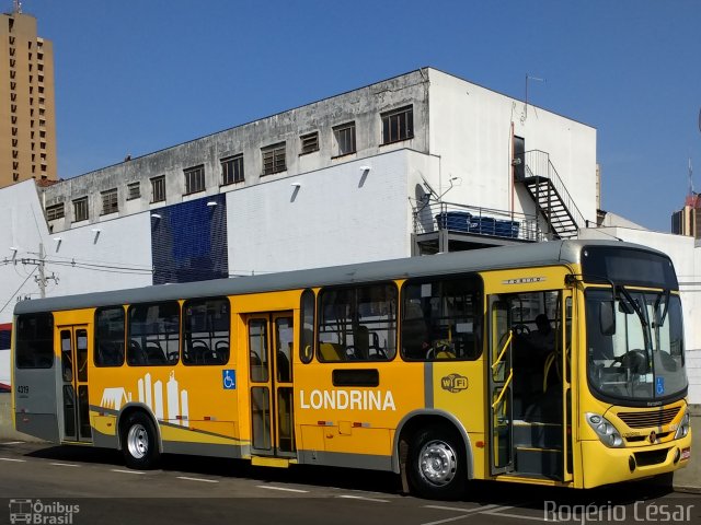 Londrisul Transportes Coletivos 4319 na cidade de Londrina, Paraná, Brasil, por Rogério César. ID da foto: 5277352.