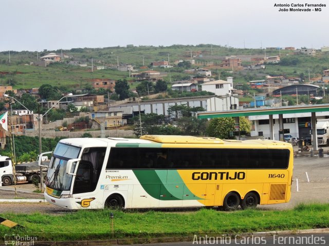 Empresa Gontijo de Transportes 11640 na cidade de João Monlevade, Minas Gerais, Brasil, por Antonio Carlos Fernandes. ID da foto: 5277998.