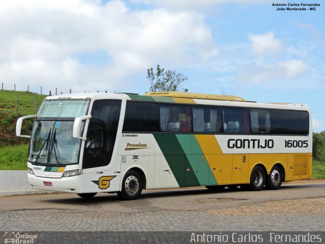 Empresa Gontijo de Transportes 16005 na cidade de João Monlevade, Minas Gerais, Brasil, por Antonio Carlos Fernandes. Número da foto: #5277993.
