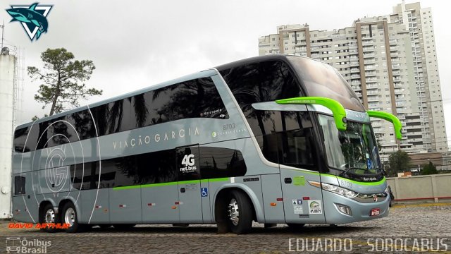 Viação Garcia 8703 na cidade de Curitiba, Paraná, Brasil, por EDUARDO - SOROCABUS. Número da foto: #5280082.