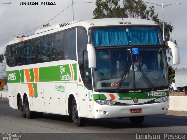 Cia. São Geraldo de Viação 14895 na cidade de Caruaru, Pernambuco, Brasil, por Lenilson da Silva Pessoa. Número da foto: #5280403.